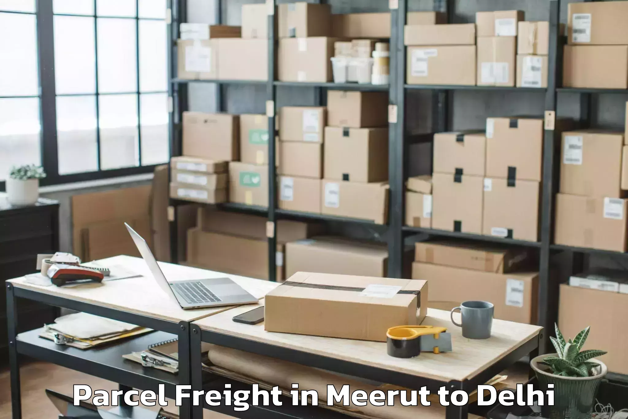 Book Your Meerut to Indira Gandhi International Ai Parcel Freight Today